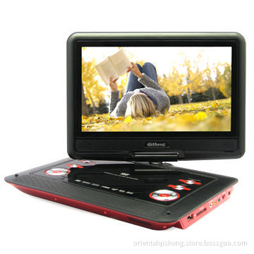 10.1-inch Portable DVD Player with USB and Card Reader, TV Tuner, Game Function